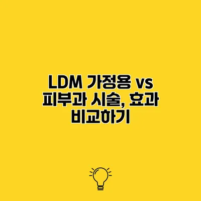 LDM 가정용 vs 피부과 시술, 효과 비교하기